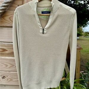 Tommy Bahama Cream Zip Up Sweater